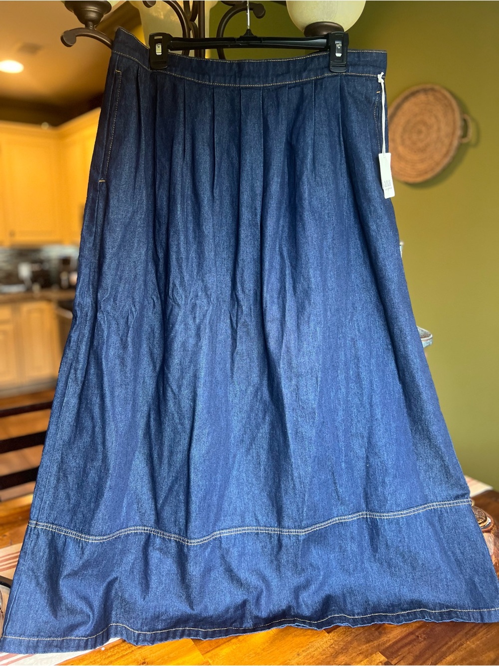 A.N.A. Classic Dark  Denim Maxi Skirt - Women's